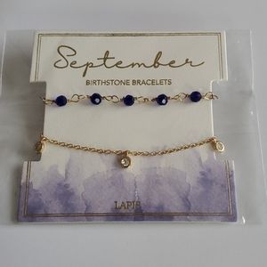 New September birthstone bracelets lapis